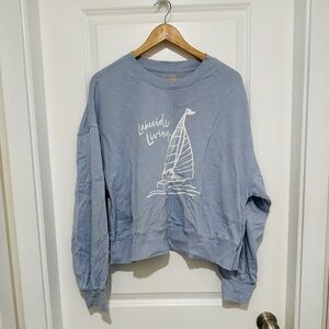 Old Navy Crew Neck Sweater Classic Fit Light Blue XL Long Sleeve